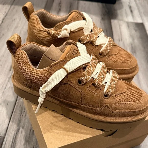 UGG Tan Sneakers with Cream Laces - Picture 5 of 7